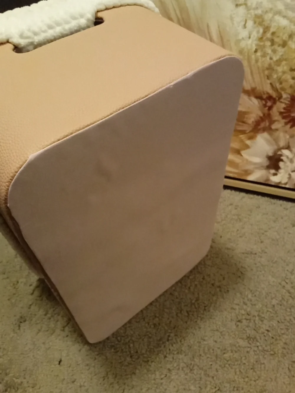 Cute Pink Storage Bin W A Handmade White Band Trim